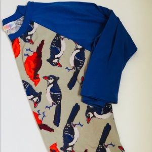 LuLaRoe Randy - bluejays & cardinals - small